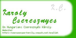 karoly cseresznyes business card