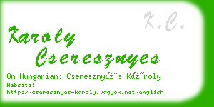 karoly cseresznyes business card